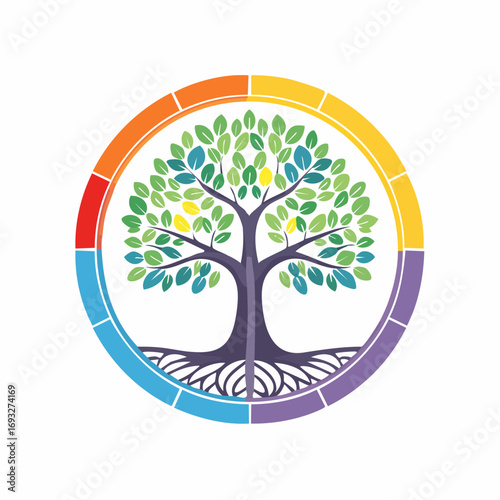 Colorful Tree of Life Symbol