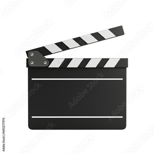 Captivating movie clapboard ready to start production, signaling action and creativity for film directors and editors seeking iconic filmmaking tools