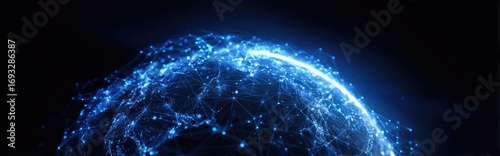 Global network.  Sphere of light