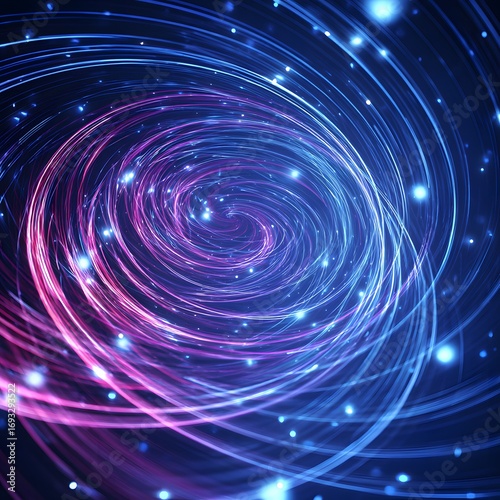 신비로운 은하 소용돌이 우주 아트워크