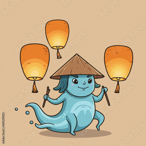 Happy lantern guy