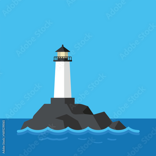 Lighthouse on rock