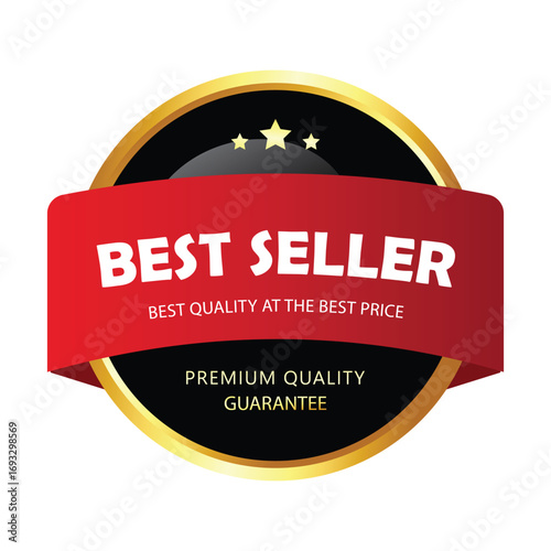 Set of Best Seller label for business purpose