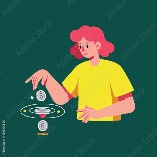 Coin drop person's investment