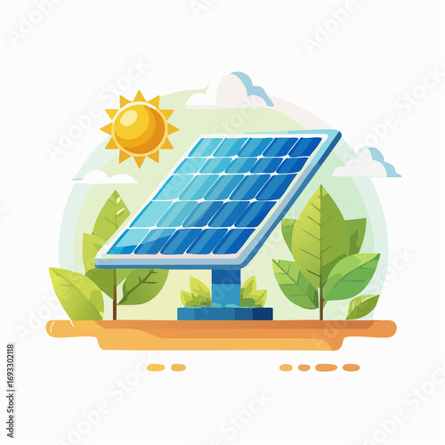 Blue photovoltaic solar panels on a house provide clean, renewable energy, harnessing the sun's power for a greener environment