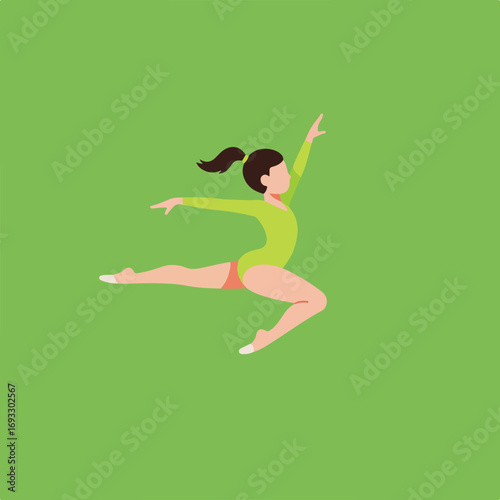 Gymnast jumping