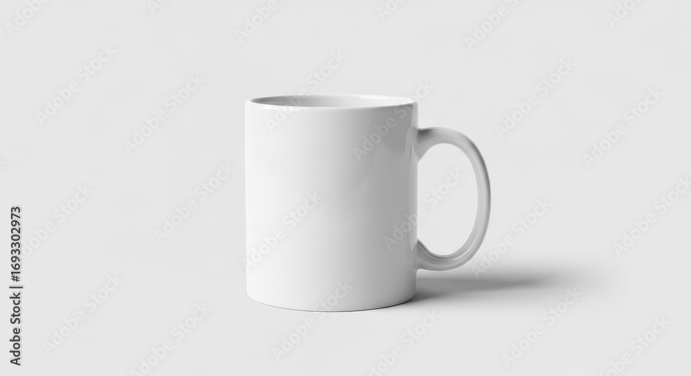 Fototapeta premium White ceramic mug isolated