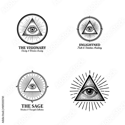 All Seeing Eye Logo Designs with Mystical Symbolism