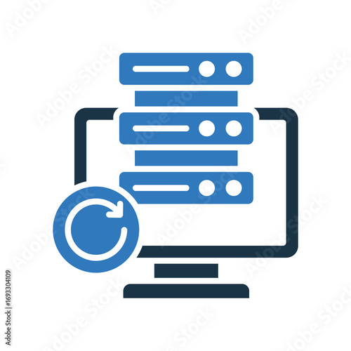 Data Backup mixed color icon