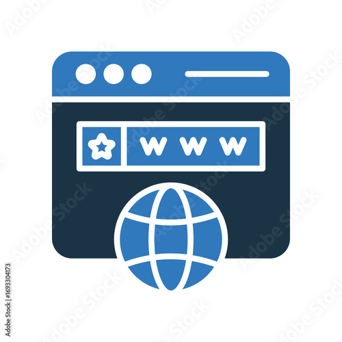 Domain mixed color icon