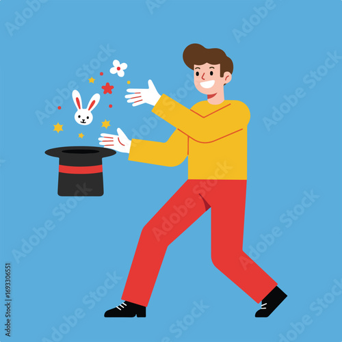 Magician with hat