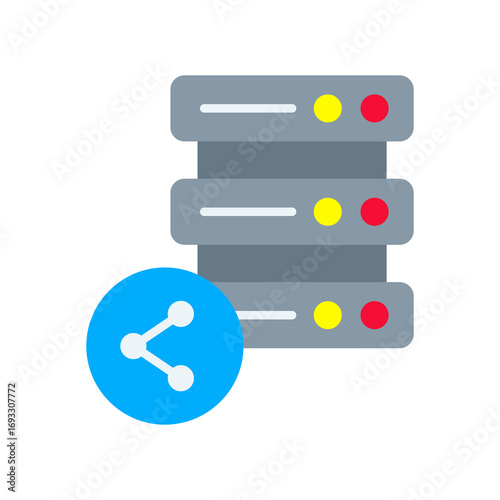 Shared flat icon