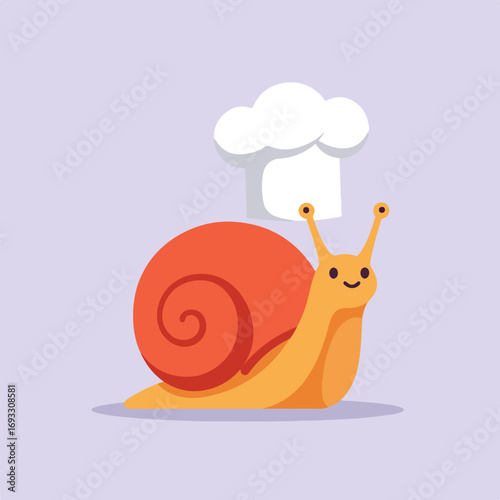 Cartoon snail chef