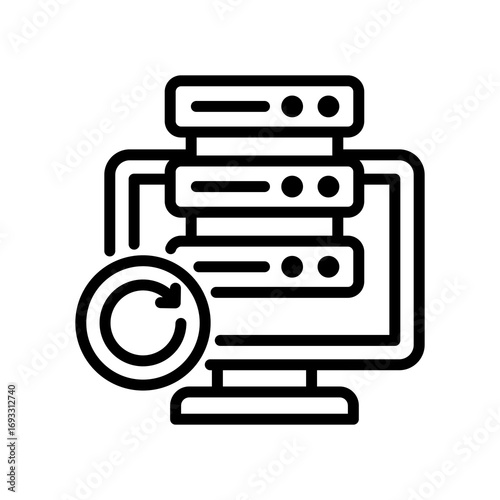 Data Backup line icon