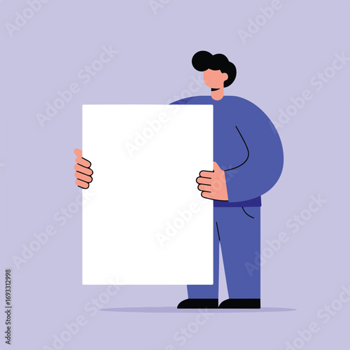 Man holds blank sign (1)