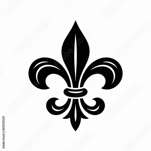 Fleur-de-Lis Icon – Royal Heraldic Symbol Silhouette Vector Design