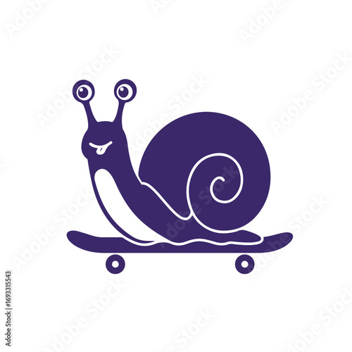 Snail on skateboard