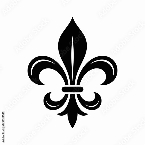 Fleur-de-Lis Icon – Royal Heraldic Symbol Silhouette Vector Design