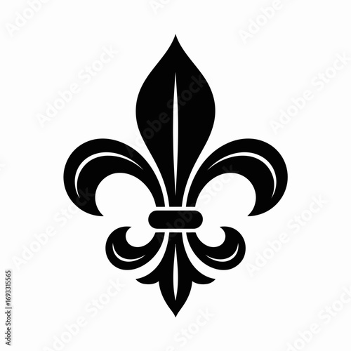 Fleur-de-Lis Icon – Royal Heraldic Symbol Silhouette Vector Design
