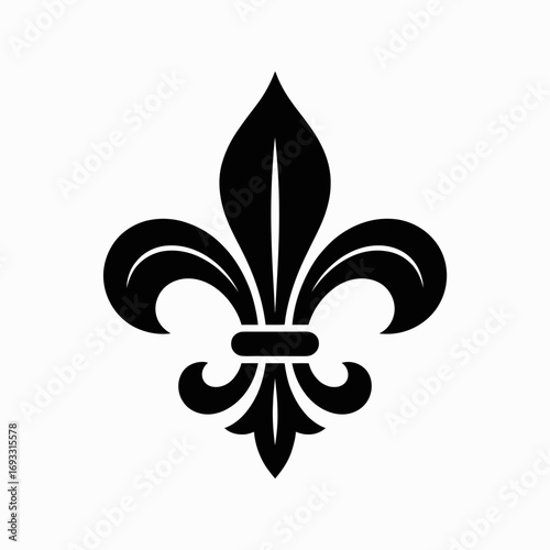 Fleur-de-Lis Icon – Royal Heraldic Symbol Silhouette Vector Design