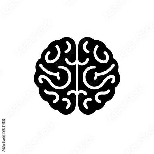Human Mind Intelligence Silhouette Vector Illustration