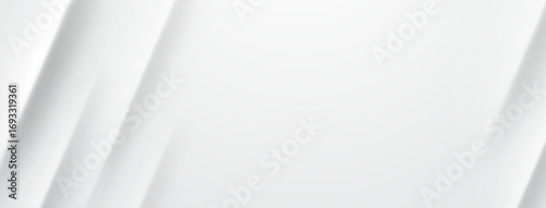 Subtle white diagonal lines create a soft gradient effect on a light gray abstract background.