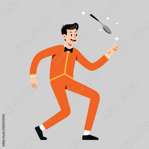 Spoon magic trick show