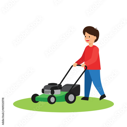 Mowing Lawn