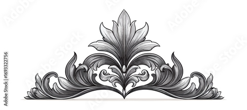 Ornate grayscale decorative design