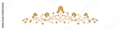 Ornate gold floral border design