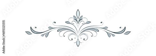 Ornamental design gray decorative flourish
