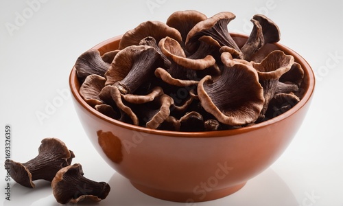 Harvest delicious black trumpet mushrooms in a beautiful bowl for a gourmet autumn meal