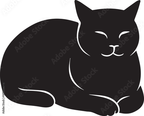 A Cute Cat Silhouette design eps