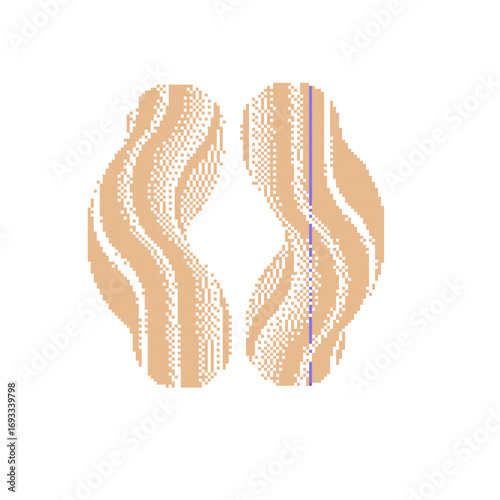  pixel art. Abstract form. Diseño en pixel retro con formas abstractas