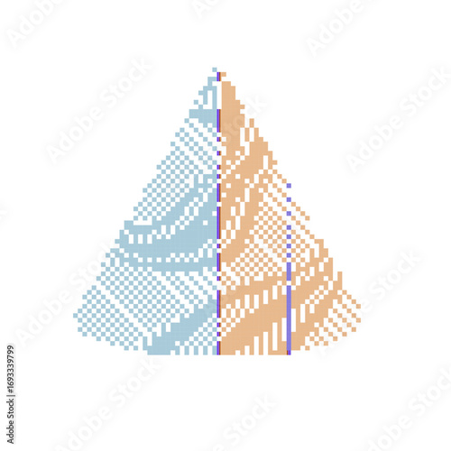  pixel art. Abstract form. Diseño en pixel retro con formas abstractas
