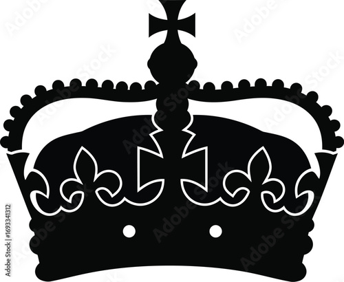 Elegant regal crown vector illustration scalable icon for royalty and authority
