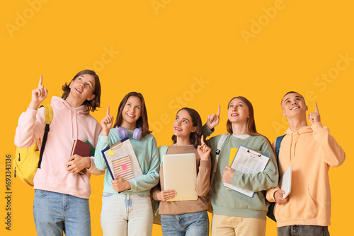 Group of students with lapt...