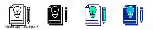 Idea  Icon Set Multiple Style Collection