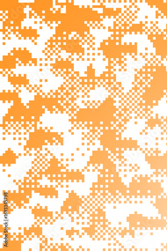Orange WAVES Retro pixel art, glitch dither pattern, 8 bit background. Leisure or arcade games duotone border frame.
Dither design. Diseño en pixeles con colores llamativos retro