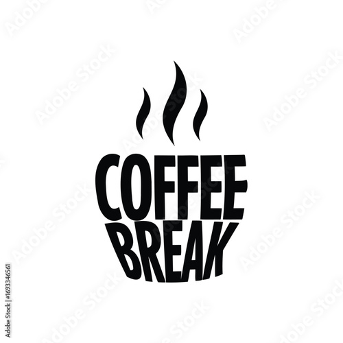 Coffee break illustration design for cafe shop and business promotion material