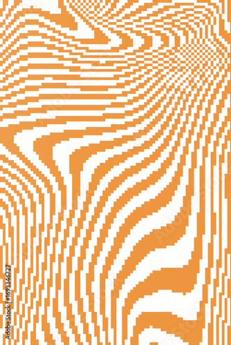 Orange WAVES Retro pixel art, glitch dither pattern, 8 bit background. Leisure or arcade games duotone border frame.
Dither design. Diseño en pixeles con colores llamativos retro