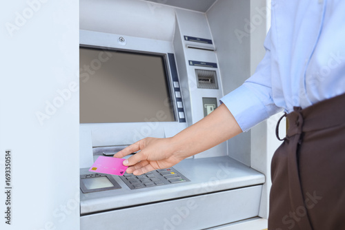 Businesswoman with credit c...