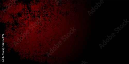 Glitch distorted grunge background. Noise destroyed texture. Red halftone dots blue color pattern gradient grunge texture background