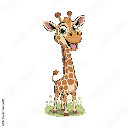 giraffe cartoon illustration