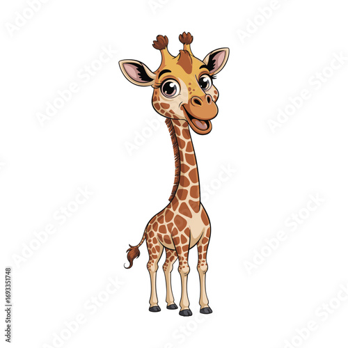 giraffe on white background