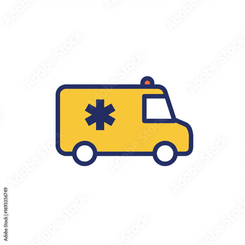 Ambulance icon for emergency medical services and healthcare concept