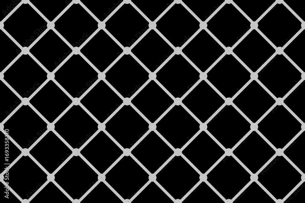 Naklejka premium Glow silver checks pattern, net, fence, squares on black background. design for wallpaper, print, textile, banner, scrapbook, decoration, wrapping, paper, card, fabric, cover, etc.