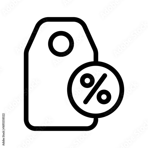 Sale Tag Line Icon of Retail Shopping Icon Set