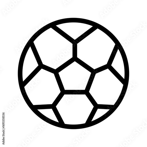 Soccer Ball Line Icon of Individual Sports Gear Icon Set