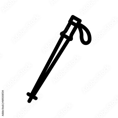 Trekking Pole Line Icon of Camping & Hiking Gear Icon Set